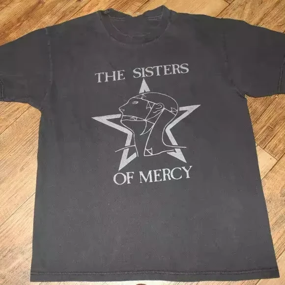 T-shirt unisexe noir de la tournée des Sisters of Mercy, t-shirt pour homme toutes tailles, t-shirt décontracté noir à col rond en coton, vêtements pour homme