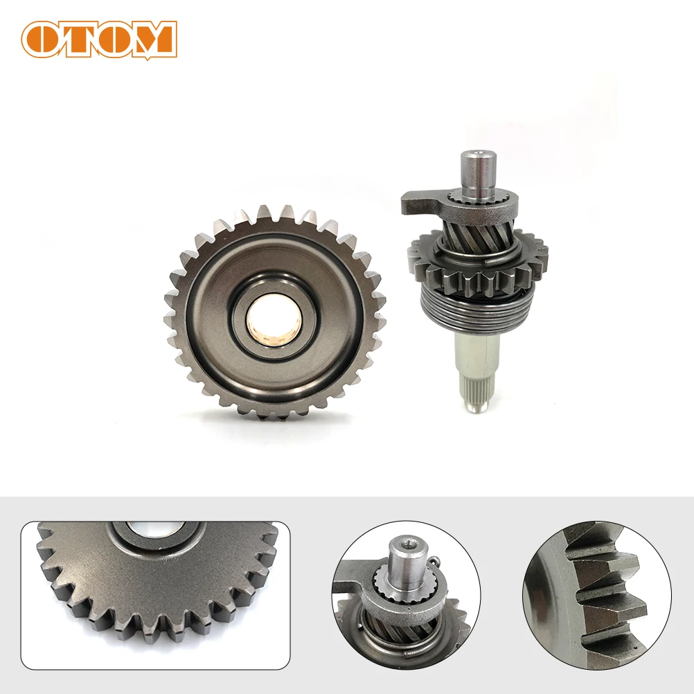 OTOM Kick Starter Shaft Gear Assembly For YAMAHA DT230 LONCIN MT250 2-Stroke Engine Parts Driven Axle Idler Pinion Transmission