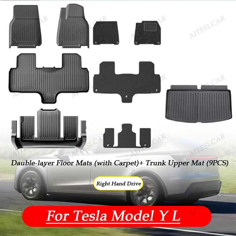9pcs Floor Mat RHD