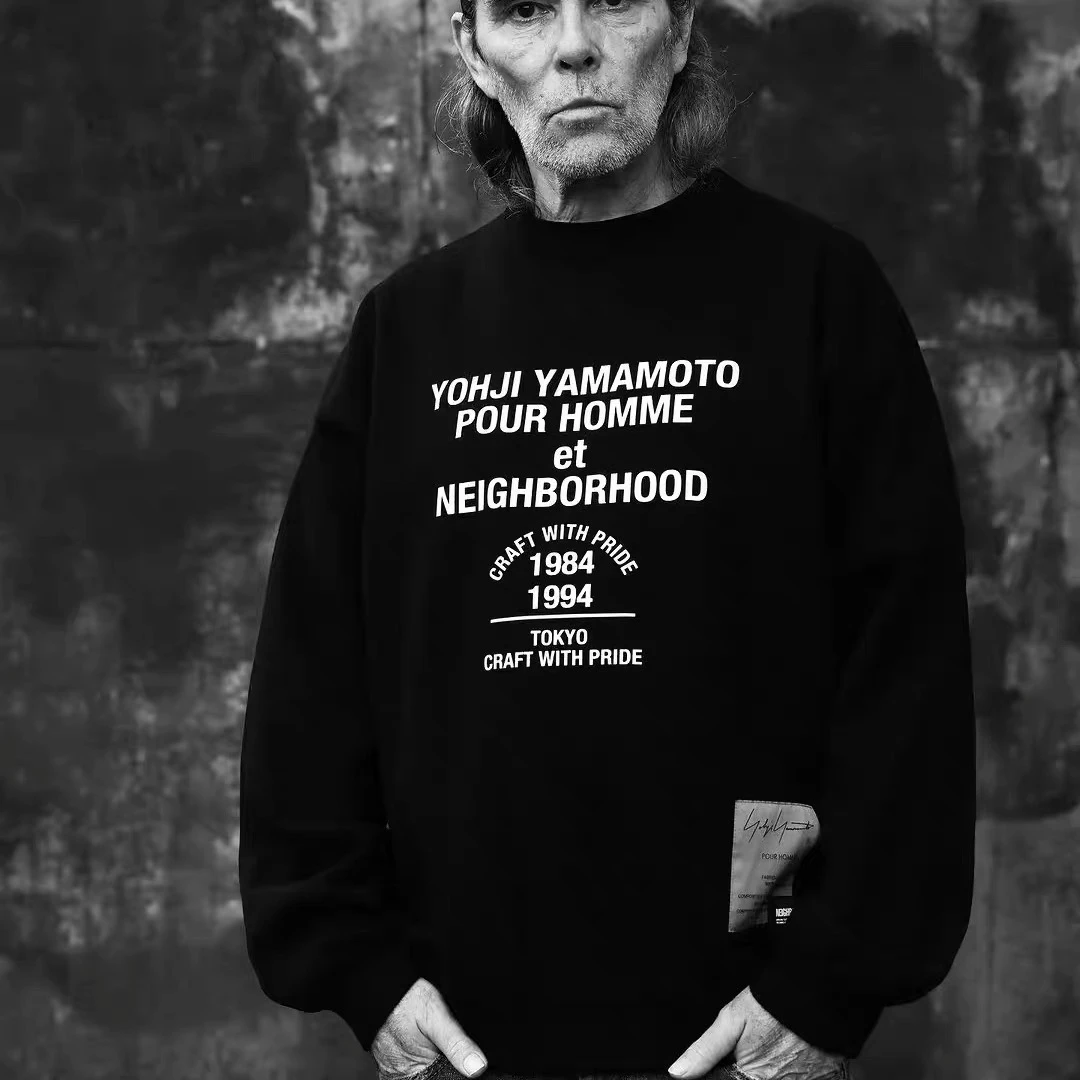 

Толстовка с капюшоном NBHD с коллаборационным принтом, длинными рукавами и круглым вырезом, повседневная одежда, осенняя мода, уличный стиль