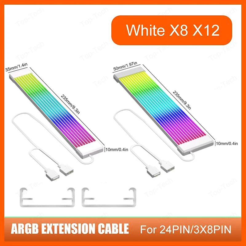 PC RGB Light Strip Geschikt voor PSU Kabel PC RGB GPU Kabel 5V 3Pin ARGB Sync PC Verlengkabel voor 6Pin 8Pin 12Pin 16Pin 24Pin