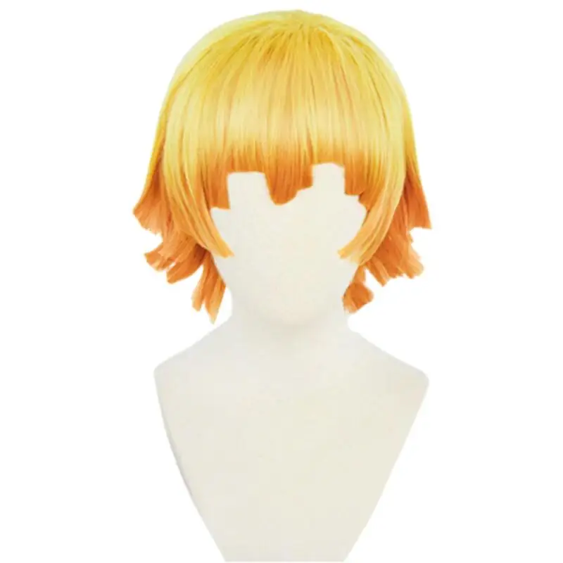 Anime japonês nezuko kamado gradiente preto laranja longo ondulado peruca cosplay shinobu borboleta preto roxo trança role play peruca