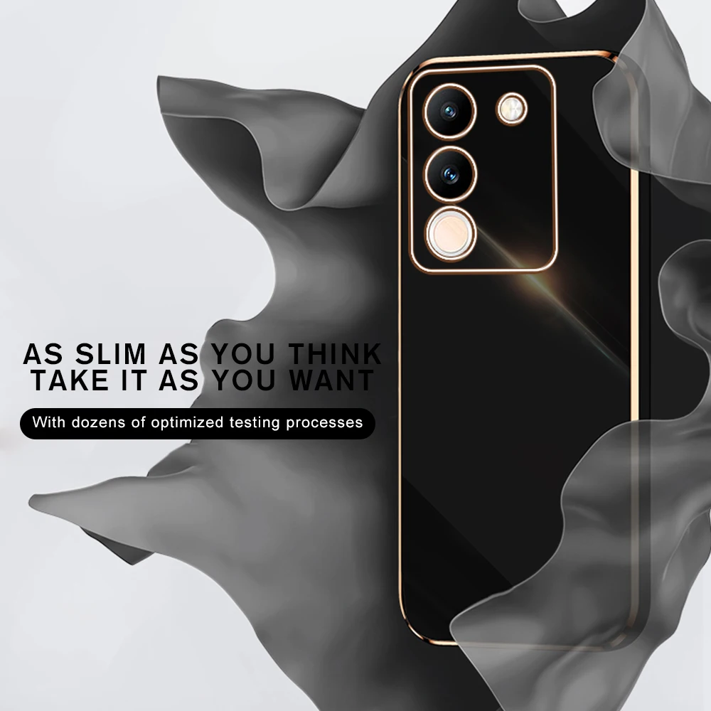 For Vivo V29e Case Shell Plating TPU Soft Cover Vavo V29 E V 29e VivoV29e 5G Global Version 2023 Camera Protection Coque Bumper