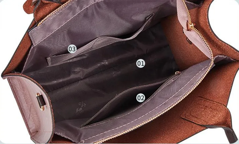 Damska torba 3 w 1 w stylu retro z ekoskóry, torebka na ramię, damska torba codzienna z nadrukiem liczi, zestaw 3 sztuk torebek listonoszek z ekoskóry.