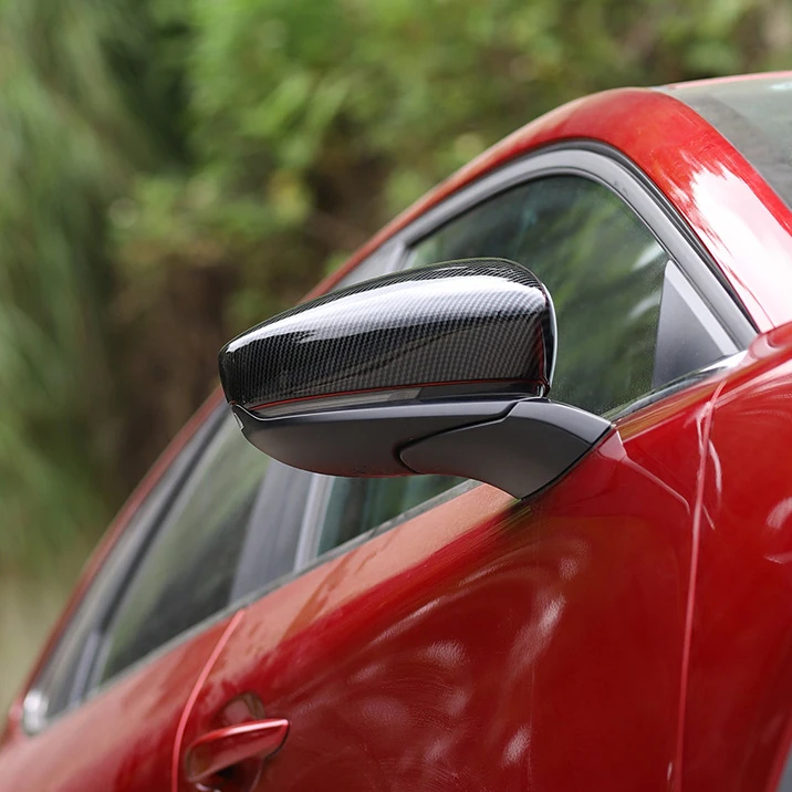 For Mazda CX30 CX-30 2020-2025 Carbon Fiber Car Side Rearview Mirror Cover Cap Protector