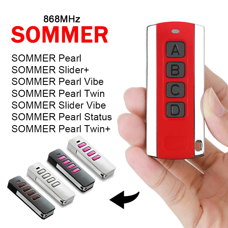 

Для SOMMER SOMloq1 и SOMloq2 868 МГц система радиоуправления SOMMER Pearl Slider Vibe Twin 4018V000 4019V000 TX55-868-4 TRX55-868-4