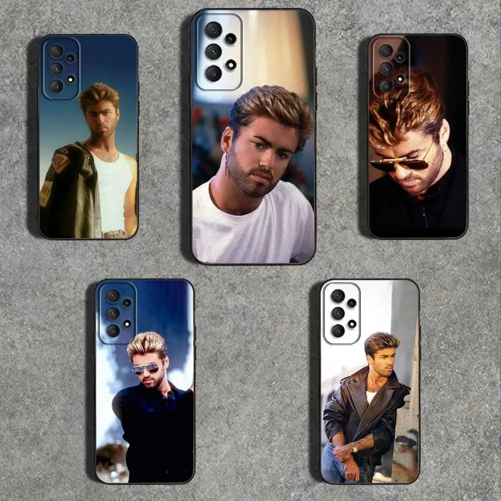 

G-George M-Michael Phone Case For Samsung Galaxy A73,31,32,72,41,53,52,71,22,5G,Note,J7,8,9 Soft Black Cover