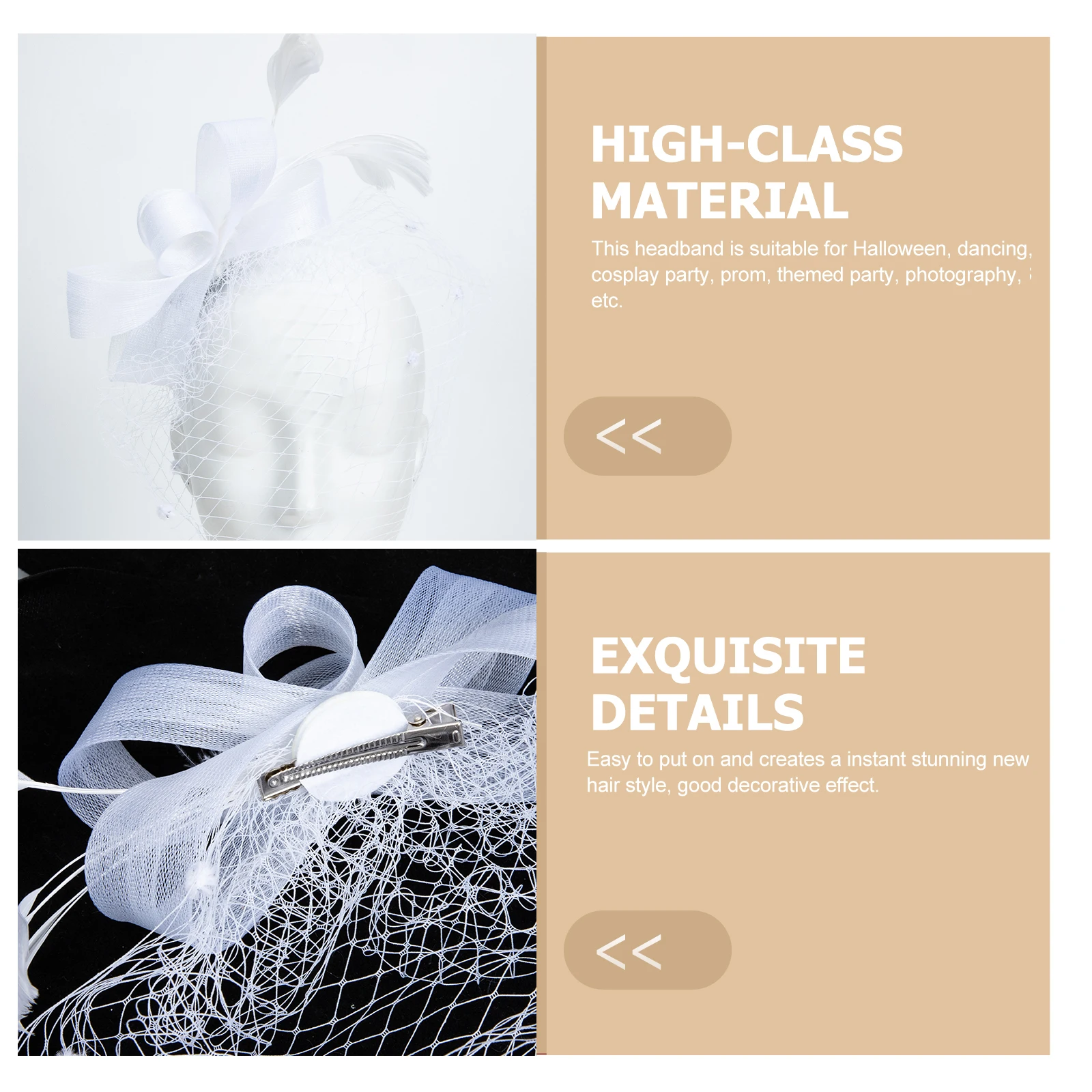 

Mesh Face Veil Bride Face Veil Elegant Durable Headpiece for Masquerade Prom Wedding Halloween Photography Wedding Headpiece