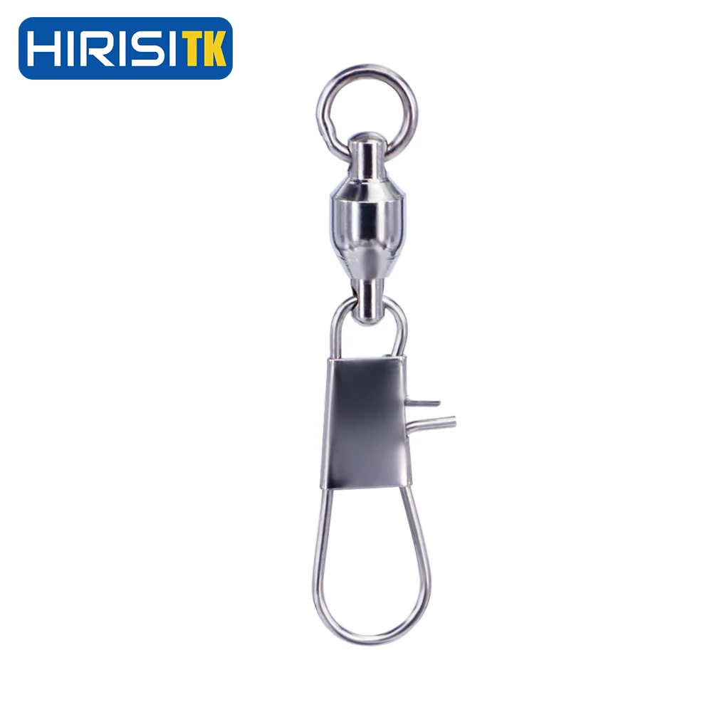 

HirisiTK Fishing Swivels Ball Bearing Interlock Snap Pin Stainless Steel Fishing Lures Pin Connector Fishing Accessories