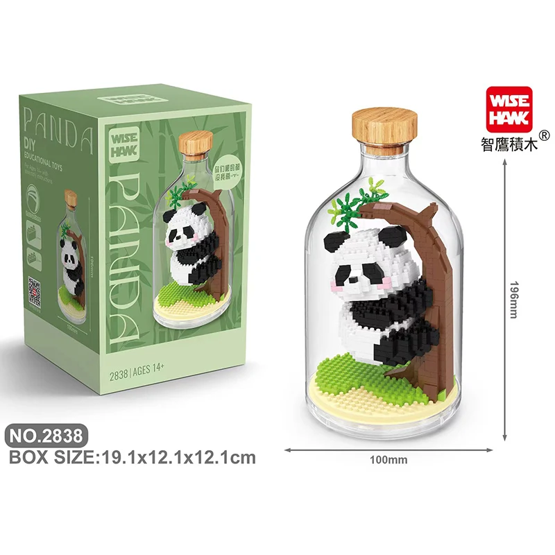 Panda Micro Building Blocks Diamond Bricks Lovely Animal Constructions Toys for Girls Boys Gifts DIY Games