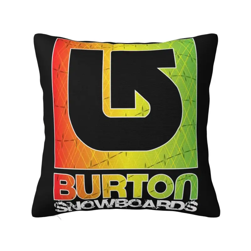 Custom Modern Burtons Arrow Logo Snowboards Cushion Cover Soft Throw Pillow Case