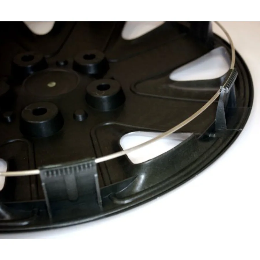 WC-16-1026-S - عبوة مكونة من 4 أغطية محاور - أغطية عجلات فضية معدنية مقاس 16 بوصة