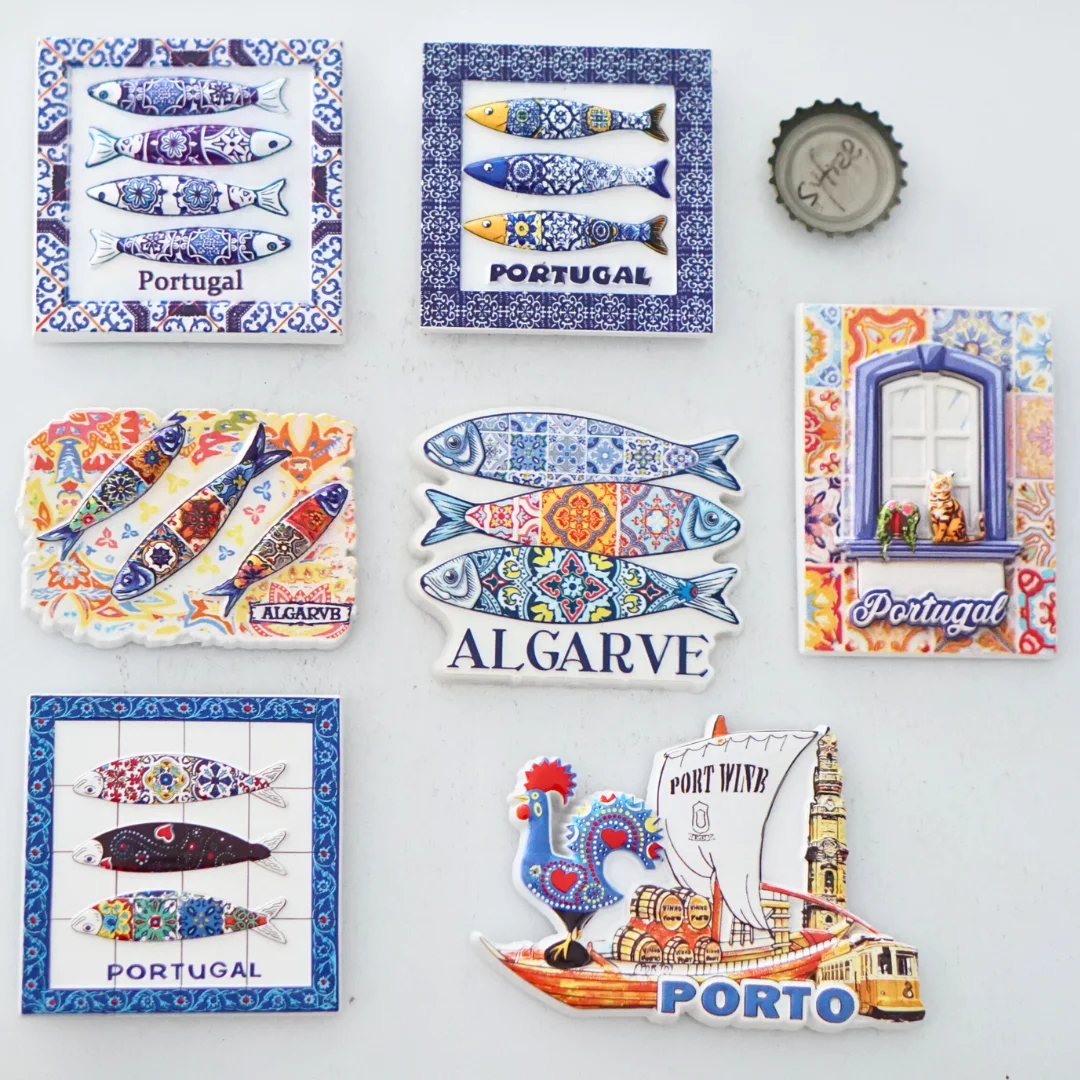 

1pc, Algarve Fridge Magnets, Portugal Fridge Magnets, Blue Fridge Magnets, Portugal Style Home Decor, Blue Home Decor, Photo Fri