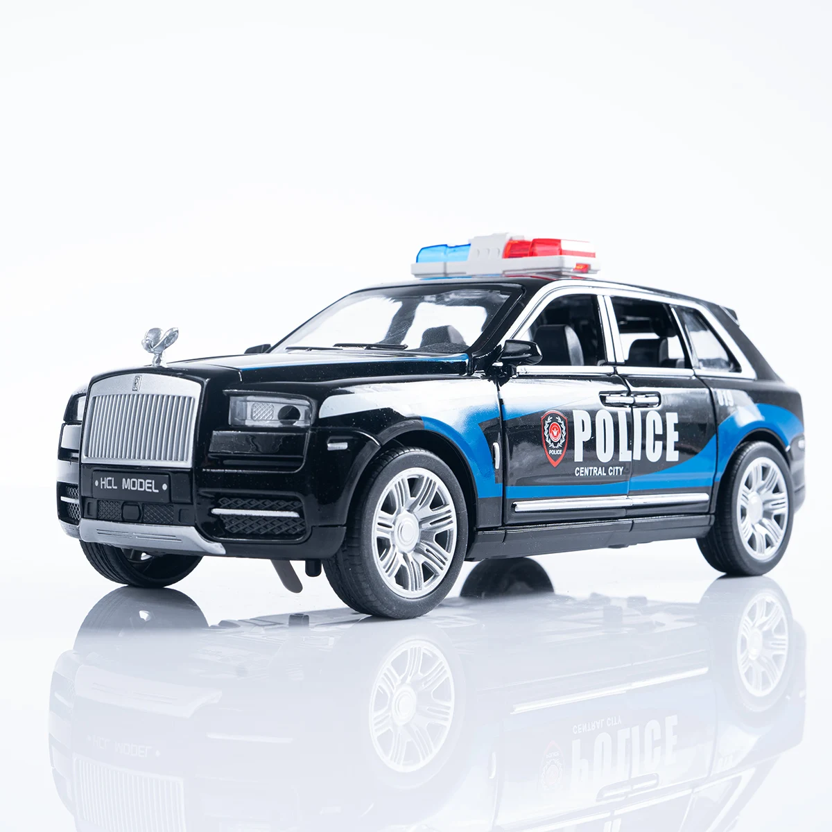 

1; 22 литая под давлением модель полицейского автомобиля из сплава Rolls Royce Cullinan, роскошный автомобиль, коллекционная игрушечная машина для демонстрации
