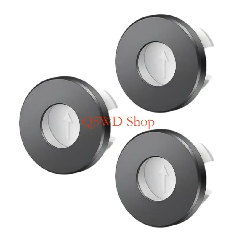 Q5WD 3PCs Cap Auto Closing Mechanism Metal Odor Control No