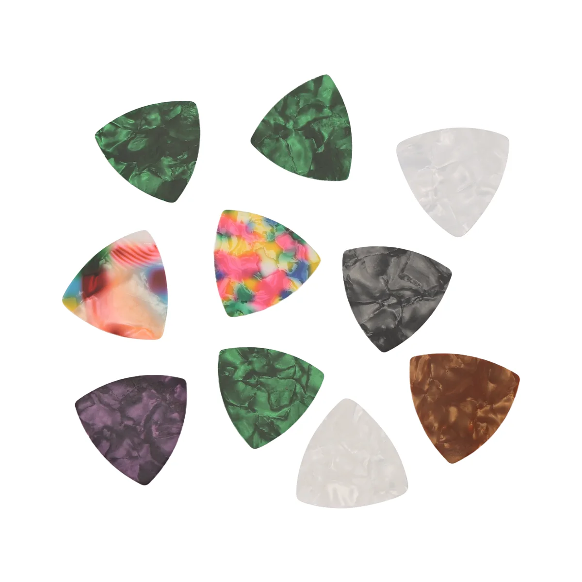 Qualitative! 10Pcs Acoustic/Electric Guitar Picks Plectrums 0.46Mm---Assorted Color