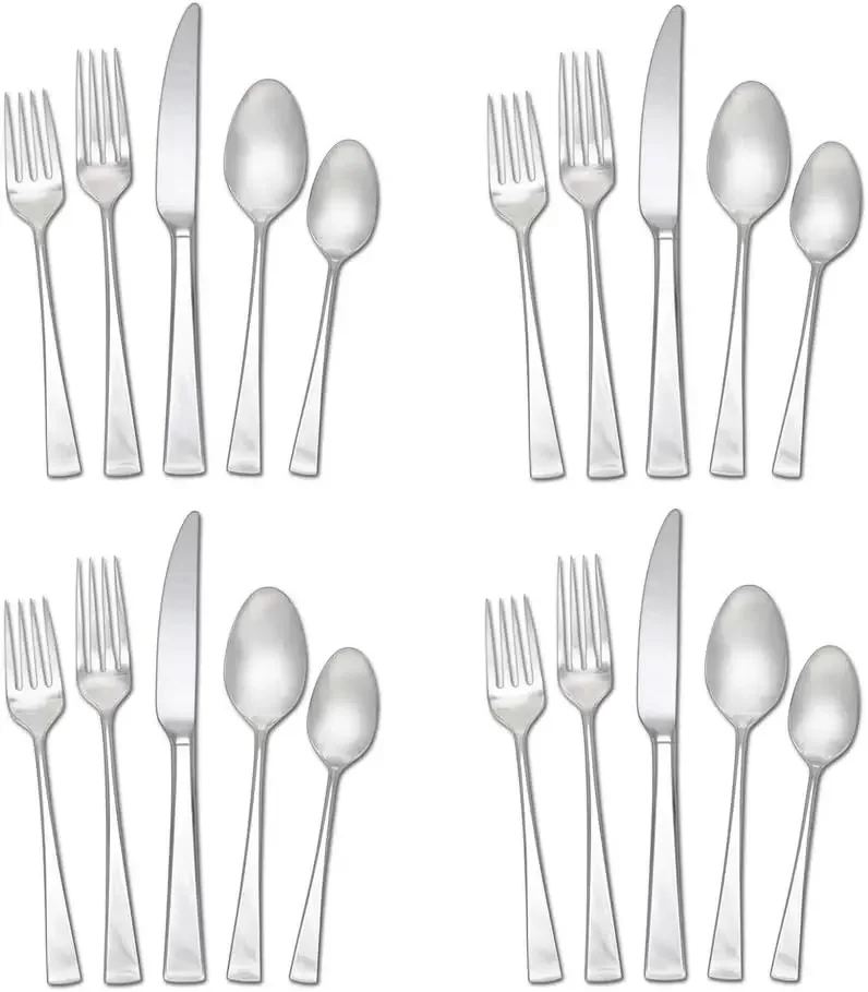 

Mikasa, Lucia Flatware Service for 4, 20 Piece Set, 18/10 Stainless Steel Silverware Set