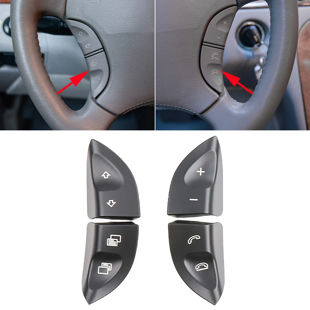 

Car 1 Pair Plastic Steering Wheel Control Button Switch Cover 2208210679 For Mercedes For S-class W220 W215 Interior Parts