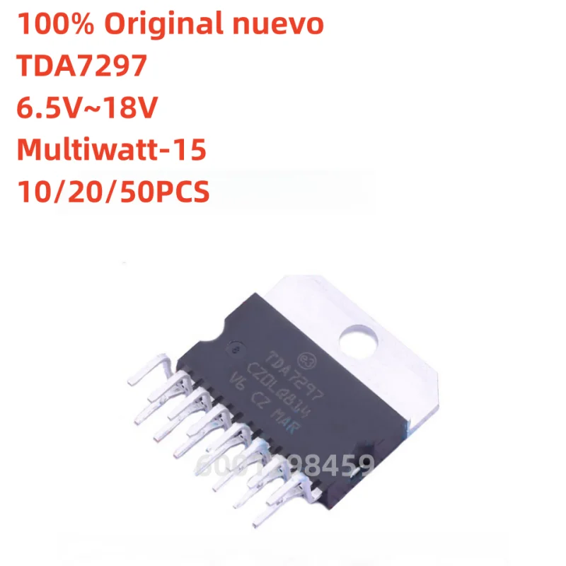 100% original nuevo 10pcs - 50pcs TDA7297 ZIP-15 Amplifier IC Chip: 6.5-18V 15W*2