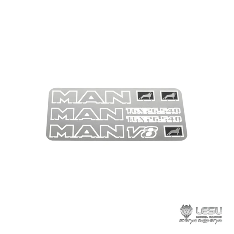 LESU Metal Sticker V8 LOGO for TAMIYA RC 1/14 MAN GTX26 540 Tractor Truck Model Remote Control Vehicle