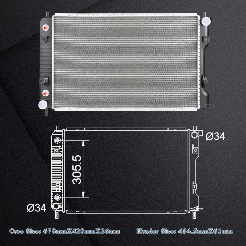 Radiator for 10-17 Chevrolet Equinox GMC Terrain 2007-2009 Suzuki XL-7 13103