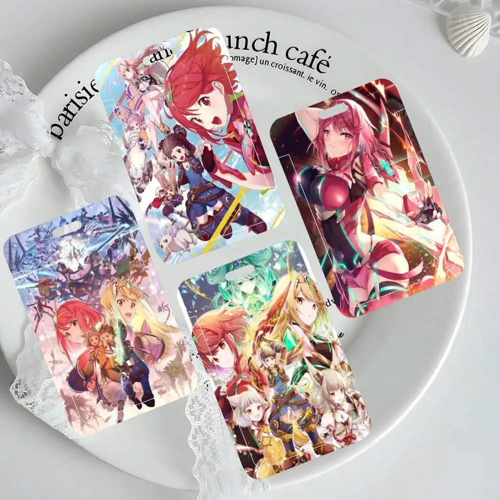 Xenoblade Chronicles 2 Pyra Anime ID Card Holder Neck Strap Pendant Door Badge Holder Lanyards Keychain Work Credential