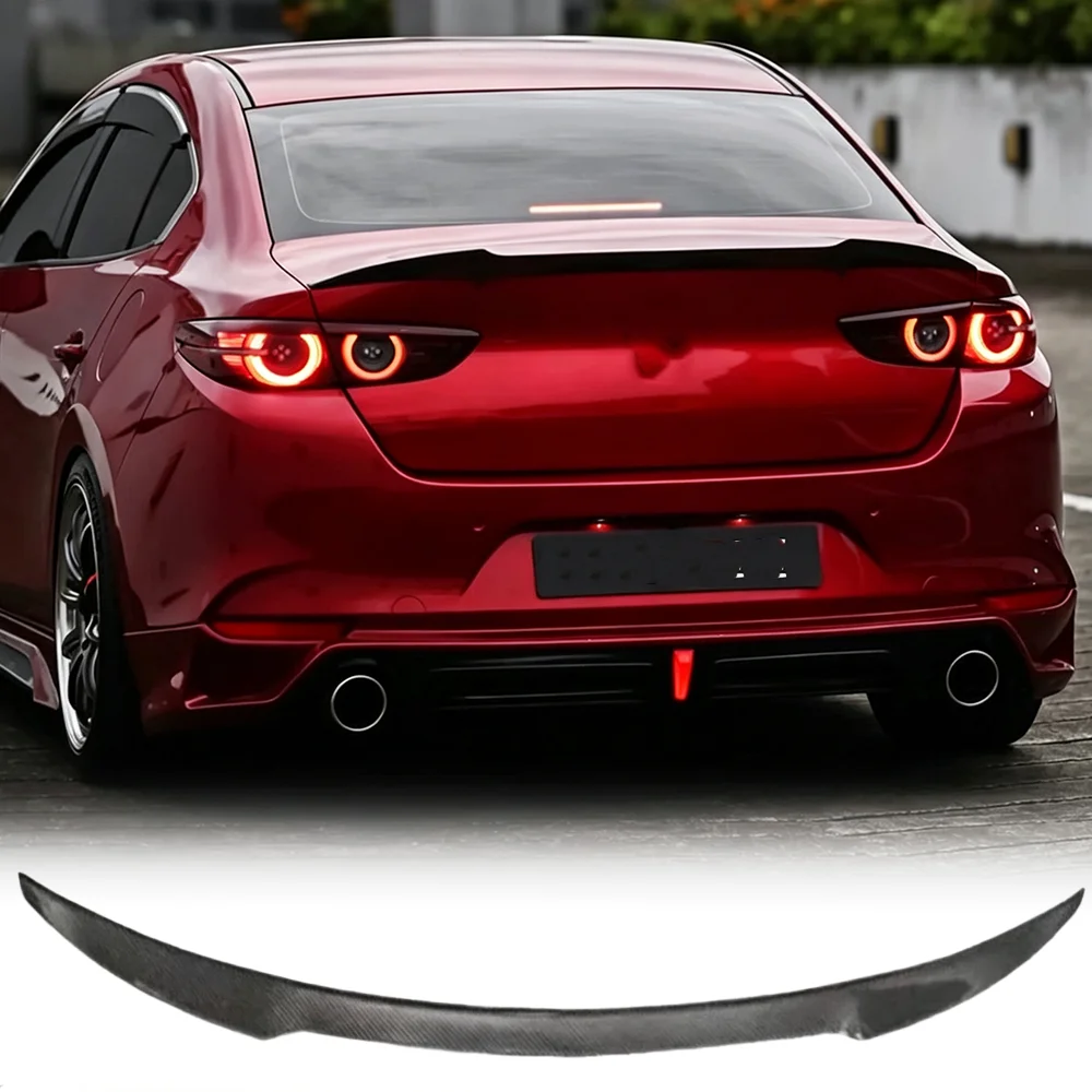 for Mazda 3 Axela 2020-2024 AE model unpainted original carbon brazed rear trunk spoiler modification accessory spoiler