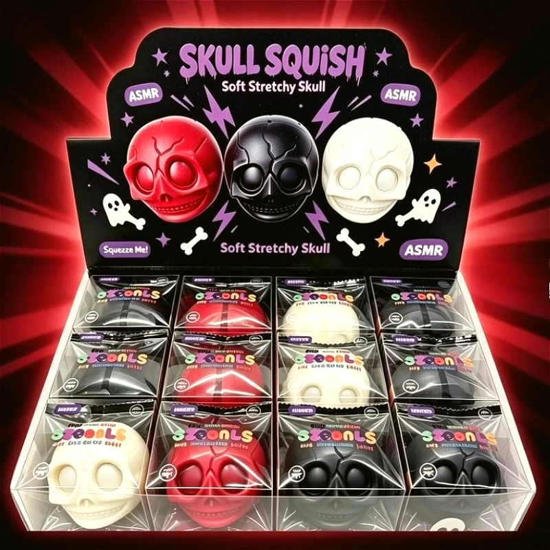 New Ice Cream-shaped Grape Balls and Skull Sensory Kneading Toys, Anti-stress and Anxiety Toys, Adult Decompression Toys