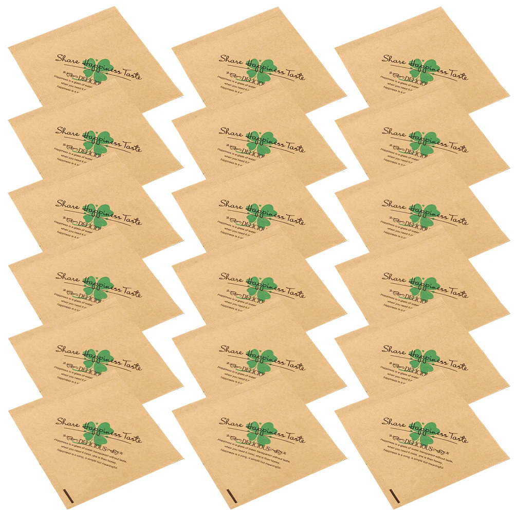 

500Pcs Oil Resistant Paper Fried Food Bags Kraft Paper Snack Bags Disposable Container