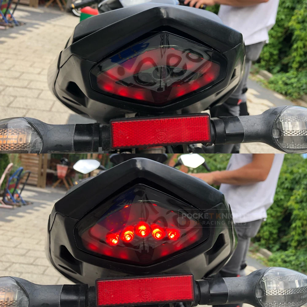 For HONDA CB1000R CBR 600F CB600F Hornet 600 Motorcycle Tail Light Turn Signal LED Blinker Rear Stop Brake Taillight Assembly