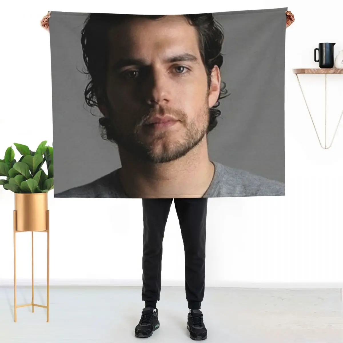 

Henry Cavill Throw Blanket Faux Fur Soft Warm Blanket for Bed