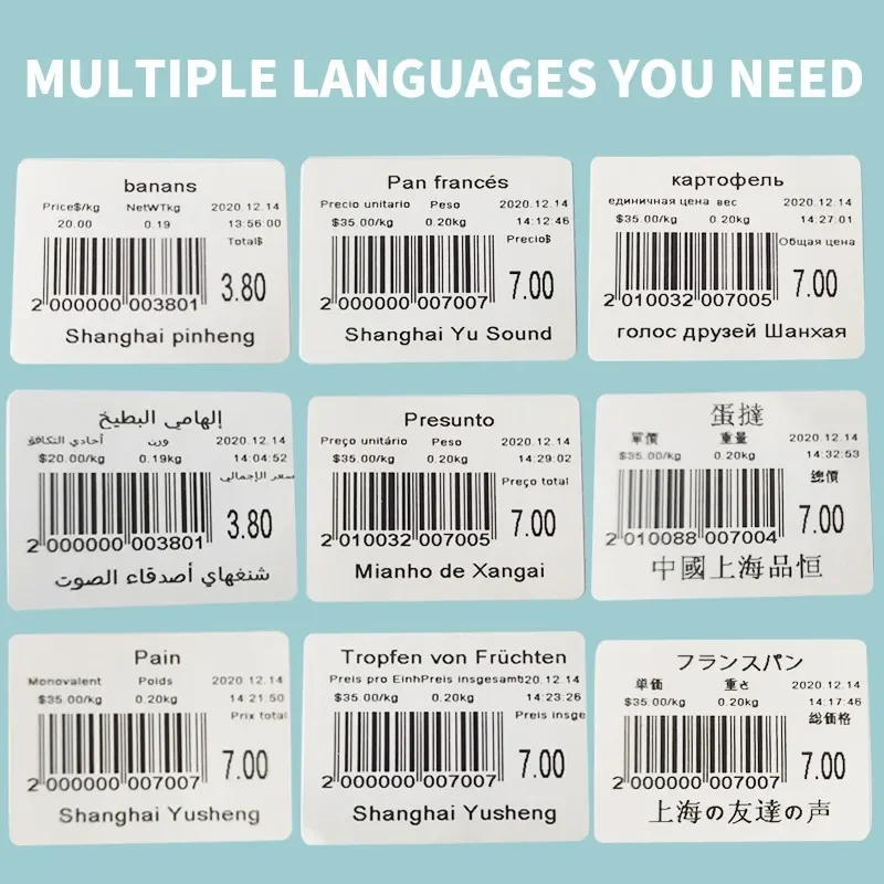 

Excellent 0-30KG Scale English Version Of Electronic Scale Barcode Label Printing Adhesive Label Scale