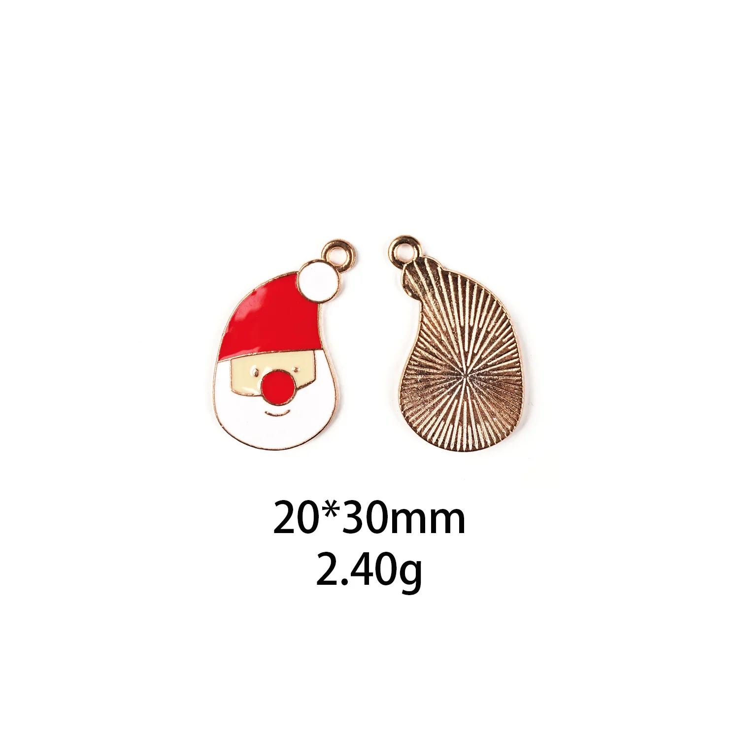 10pcs Christmas Enamel Charms Santa Snowman Wreath Gloves Socks Pendants Jewelry Making Handmade Craft Dropshipping