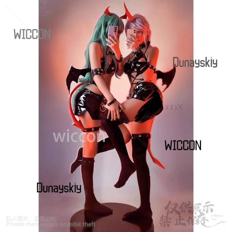 Shop1104345165 Store GARTERBELT play Scanty tume ملهى ليلي الملكة براءات الاختراع والجلود شيطان مثير PU ضيق الهالوين