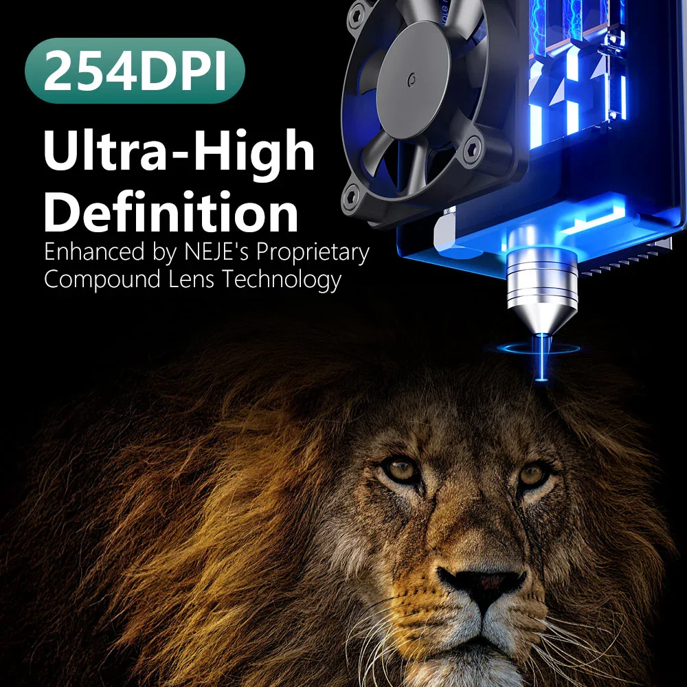 NEJE Max 4 V2 24W : Hybrid Laser Engraving and Cutting Machine with E80 Laser Module - 700x460mm Engraving Area - 1200mm/s Engraving Speed - Suitable for Stainless Steel/Wood/Leather/Painted Metal/Fabric