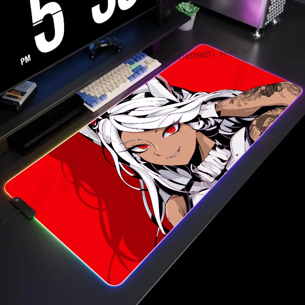 Rabbit Hero Miruko Mousepad XXL RGB Gaming Mouse Pads HD Black Gamer Accessories Large LED