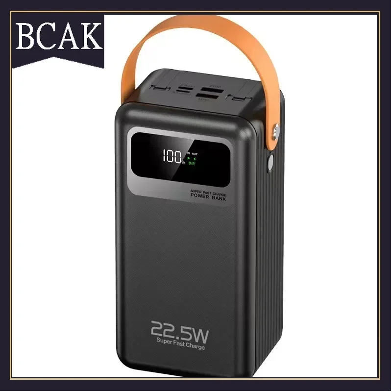 Hot Style BCAK  Own Cable Power Bank 22.5w Super Fast Charging Large Capacity 60000mAh Outdoor Convenient Mobile Power Supply