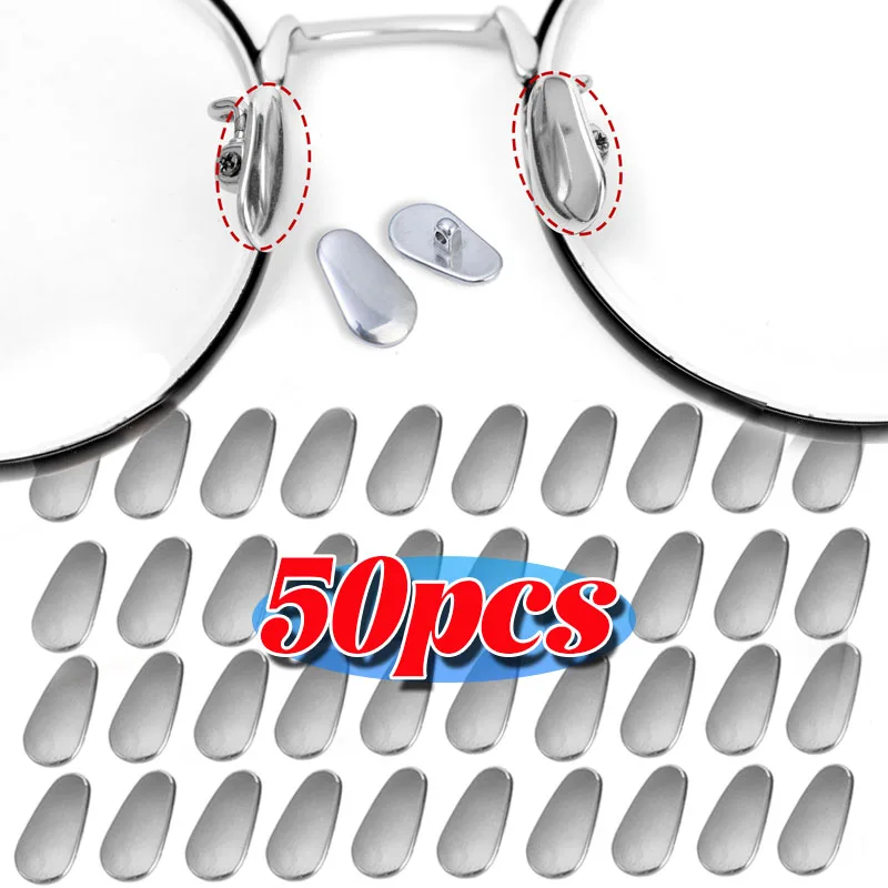 

Носоупоры для очков в форме капли, клейкие носоупоры из чистого титана, нескользящие носоупоры для очков, аксессуары для очков