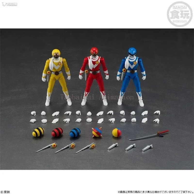 Bandai Original Handheld SHODO Food Toy Super Sentai Taiyo Sentai Sun Vulcan Model Action Figure Toy  Ships Within 48 Hours