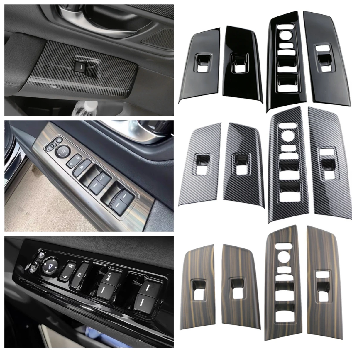 

Window Lift Switch Panel Frame Trim Cover Decoration for Honda CRV CR-V 2023-2025 RHD Car Interior Stying Accessories