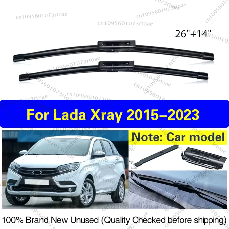 

For Lada Xray 2015 - 2023 Front Wiper Blades Windshield Windscreen Clean Window Car Rain Brushes 26"+14" Car Accessories
