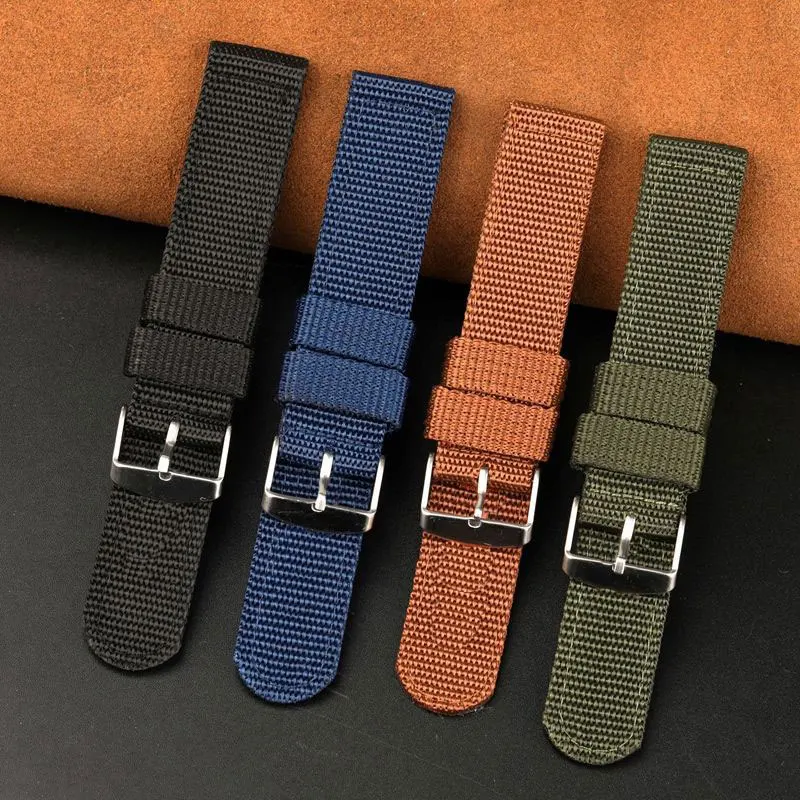 18/20/22mm Canvas Watch Strap For Men Women Creative Nylon Watchband Outdoor Sports Comfortable Soft Belt Watch Accessories