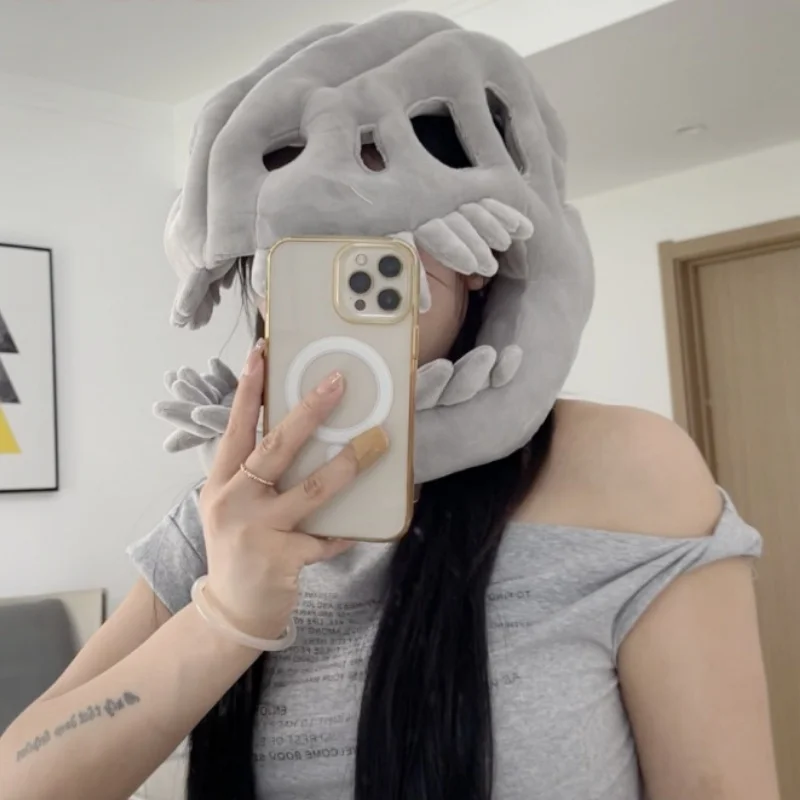 75/116 cm Dinosaurus Pluche Skelet Kostuum Set Grappige Hoofddeksels Cosplay Dress Up Kleding Knuffels Kerst Creatieven Halloween Geschenken