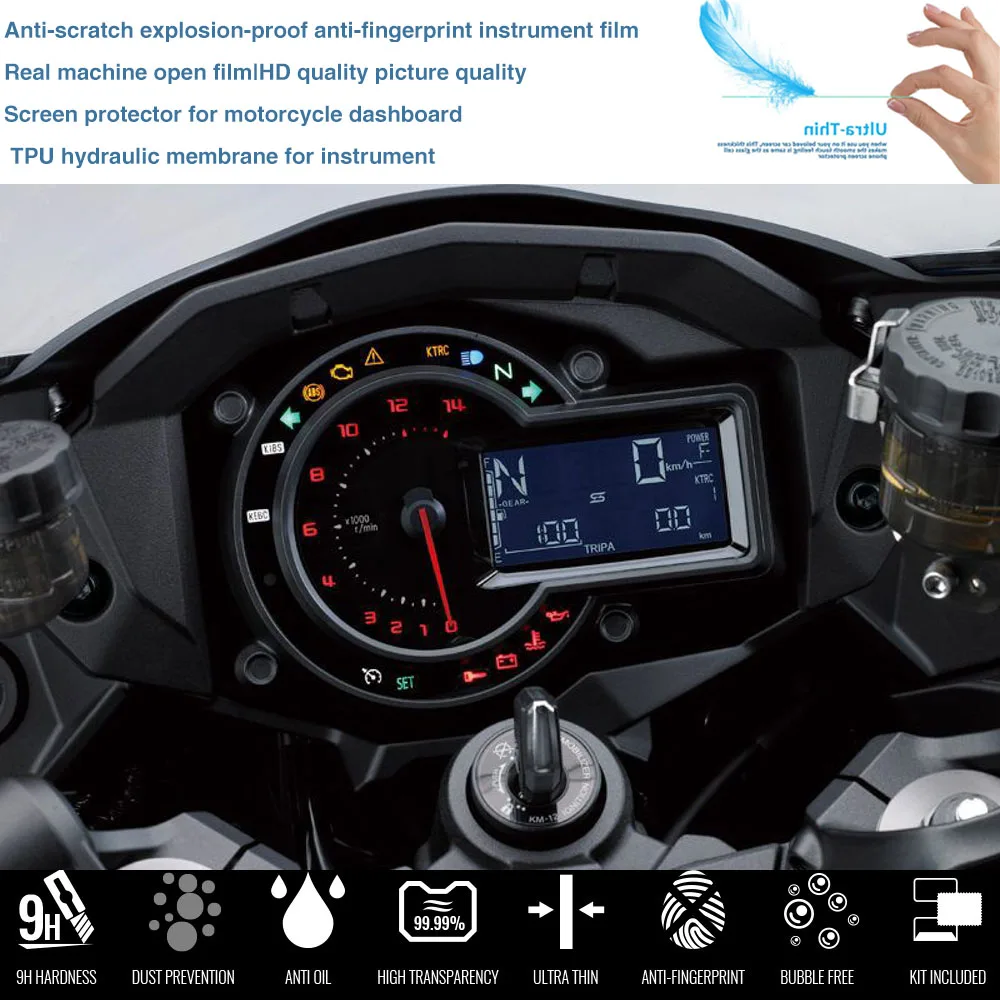 For Kawasaki Versys H2/1000SE SX SE18-21 Accessories Motorcycle Cluster Scratch Protection Film High Definition Screen Protector