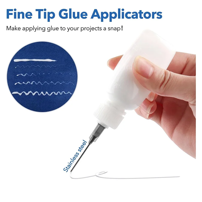 

A20F-30Pc Tip Empty Glue Applicator Bottles,30Ml Plastic Squeezable Dropper Bottles,14Ga 16Ga 18Ga 20Ga For Glue Applications