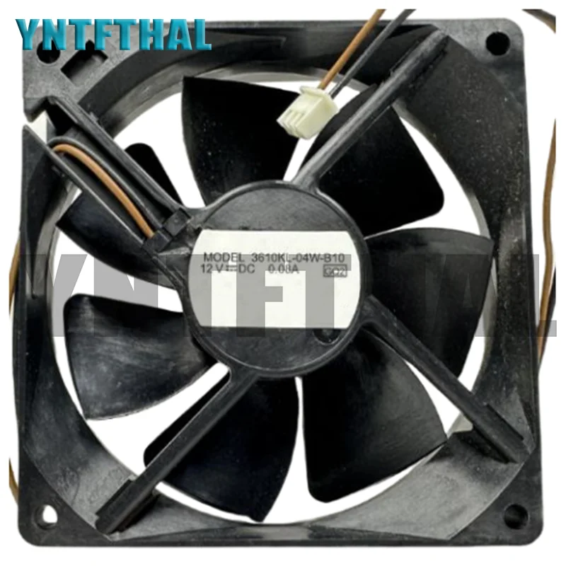 3610KL-04W-B10 DC12V 0.08A 92x92x25MM Two Lines Cooling Fan