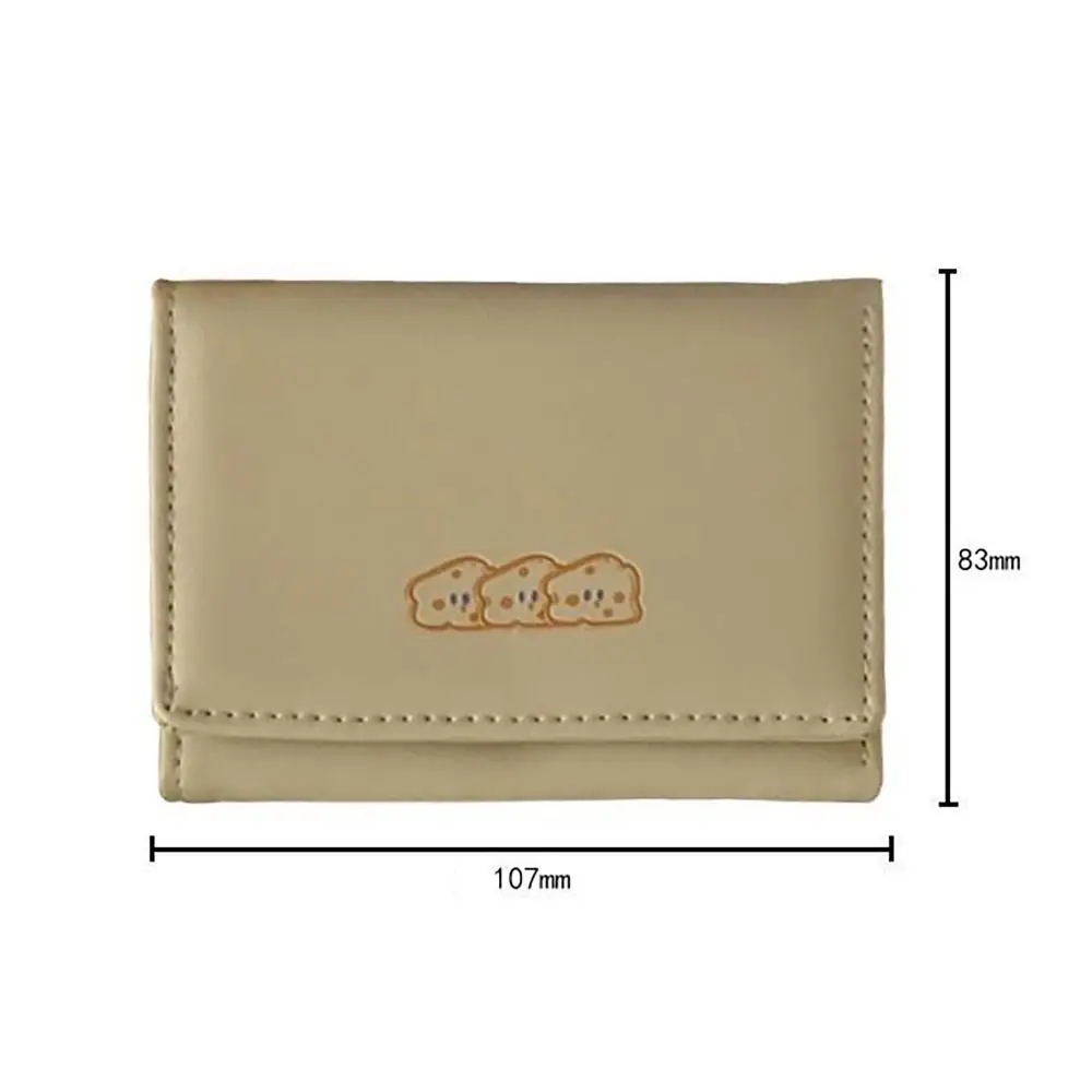 ミニ 3 つ折りマネーコイン財布チーズペンダント INS スタイルクレジットカードホルダー PU レザーカード財布女子学生ギフト