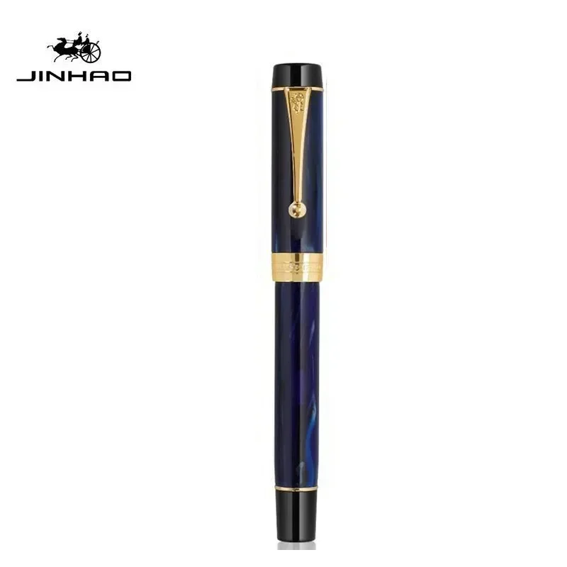 Jinhao 100 Fountain Pen Transparent Color Resin luxury Pens M/F/EF/1.0mm Extra Fine Nib Office School Supplies Stationery Gift