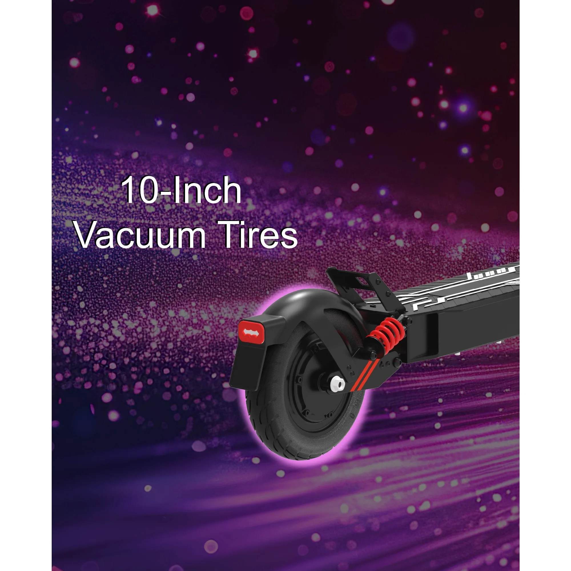 سكوتر كهربائي DT08 للبالغين، طاقة ذروة 1100 وات، بطارية 48 فولت 13 أمبير في الساعة، إطارات مفرغة مقاس 10 بوصات، نظام تعليق مزدوج سكوتر إلكتروني قابل للطي #5