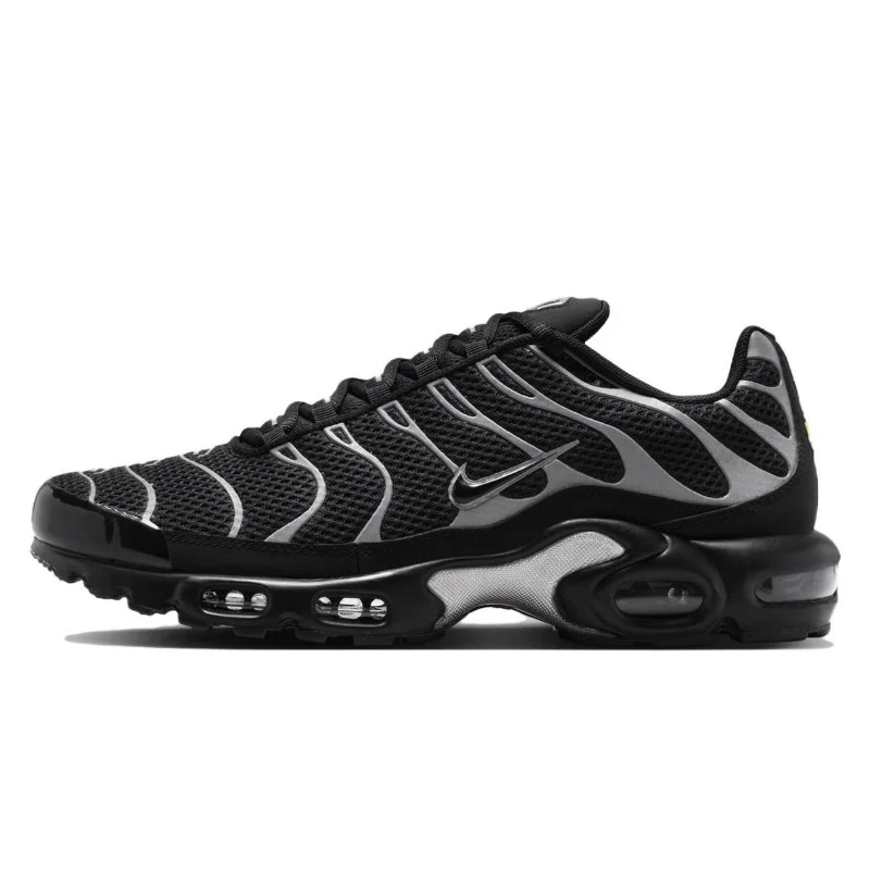 Nike Air Max Plus TN Black Reflective Silver Classic Jogging Walking Sports Shoe Trainers Sneakers Women Men Running Shoes